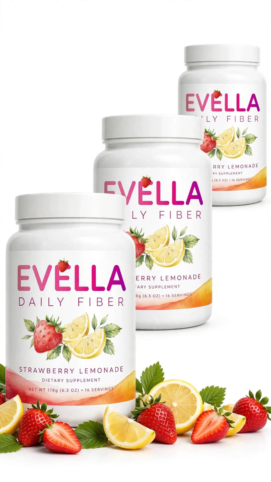 EVELLA Daily Fiber — Strawberry Lemonade